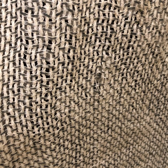 Mastro Moda made in Italy linen trim, open weave natural look tunic top - Picture 6 of 12